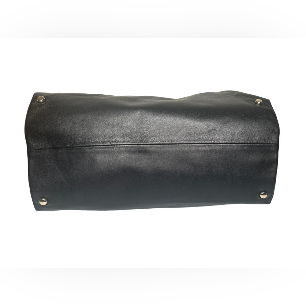 Kate Spade New York Top Handle black leather Bag Turn-Lock Closure at Top - Picture 9 of 16
